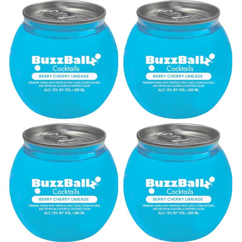 Buzzballz Berry Cherry Limeade Pre-Mixed Cocktails 4pk