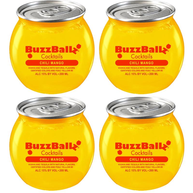 Buzzballz Chili Mango Pre-Mixed Cocktails 4-Pack