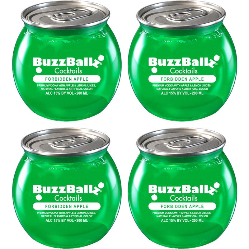 Buzzballz Forbidden Apple Pre-Mixed Cocktails 4-Pack