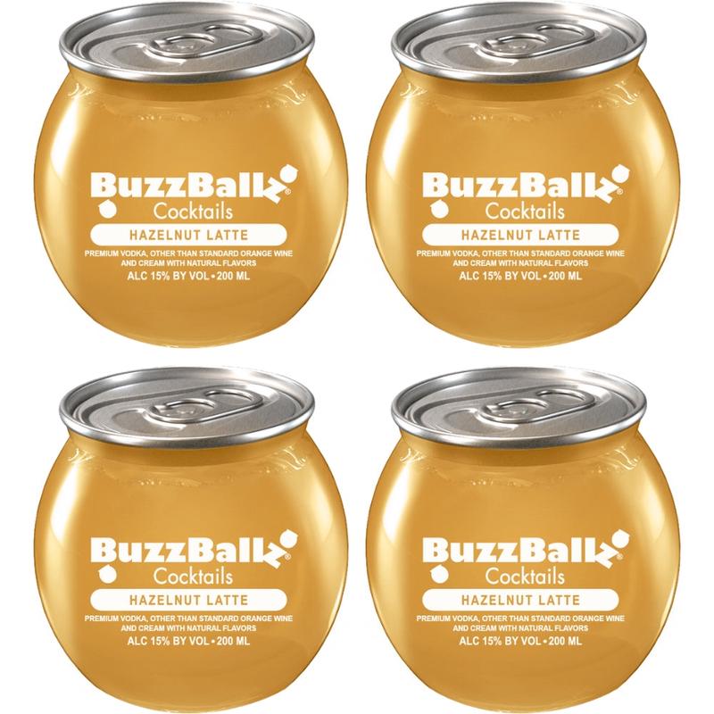 Buzzballz Hazelnut Latte Pre-Mixed Cocktails 4-Pack