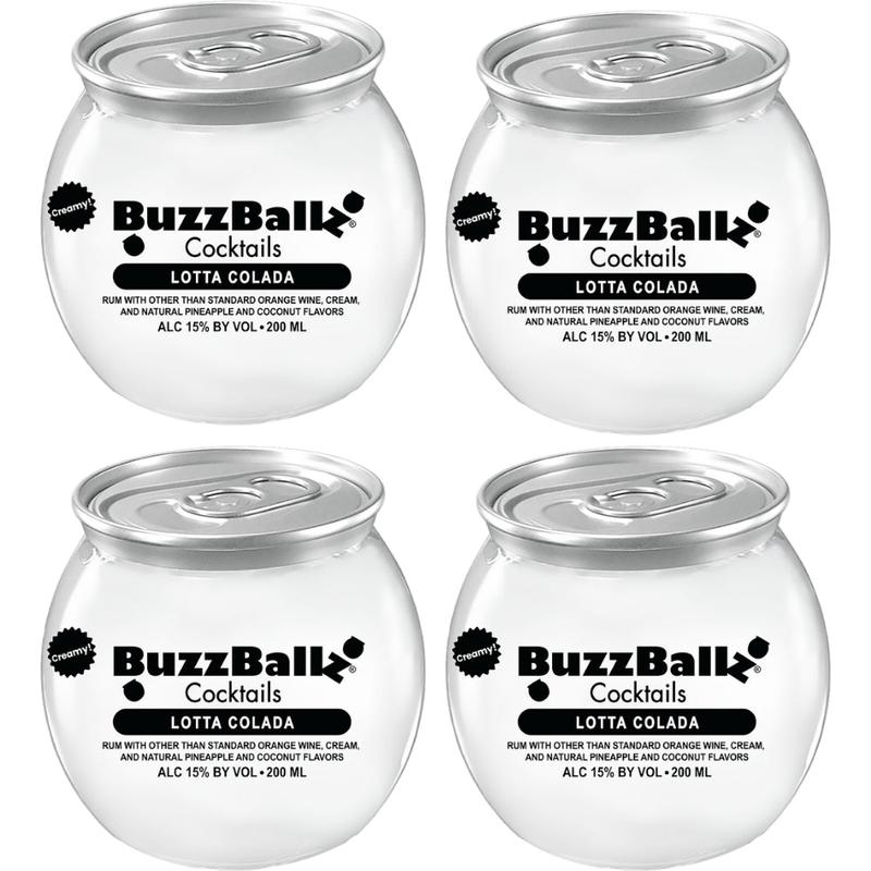 Buzzballz Lotta Colada Pre-Mixed Cocktails 4-Pack