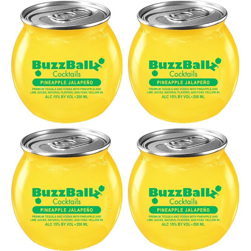 Buzzballz Pineapple Jalapeo Pre-Mixed Cocktails 4-Pack