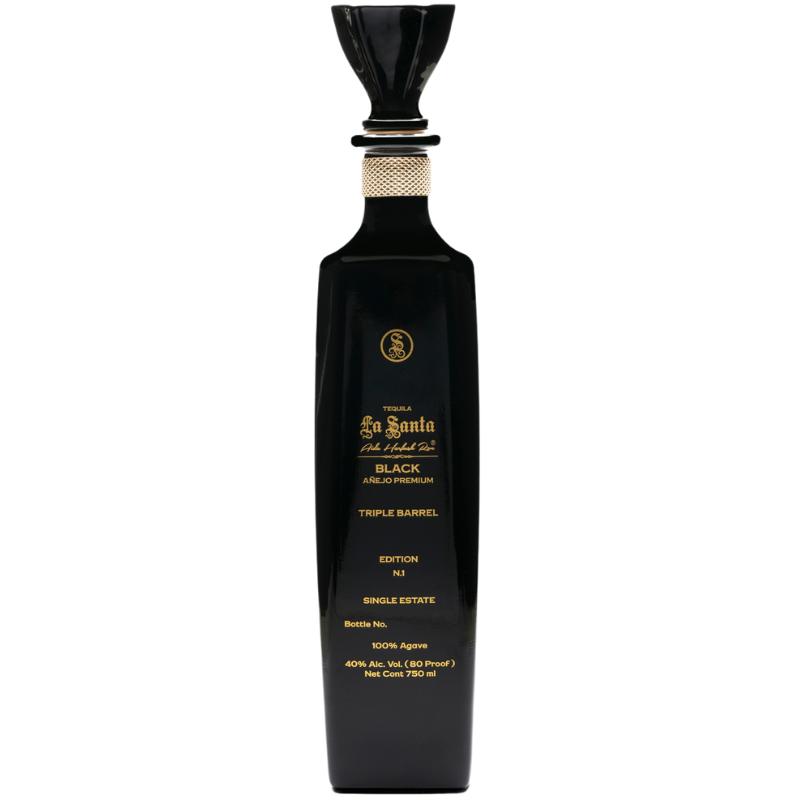Tequila La Santa Black Aejo Triple Barrel