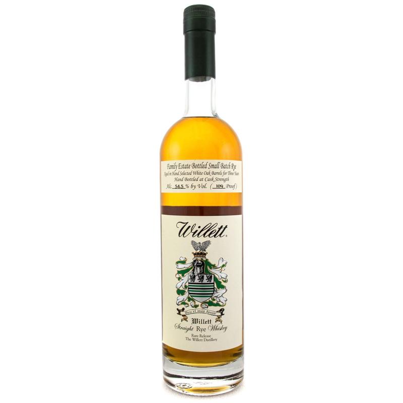 Willett Family Estate Bottled Single-Barrel 3 Year Old Straight Rye Whiskey