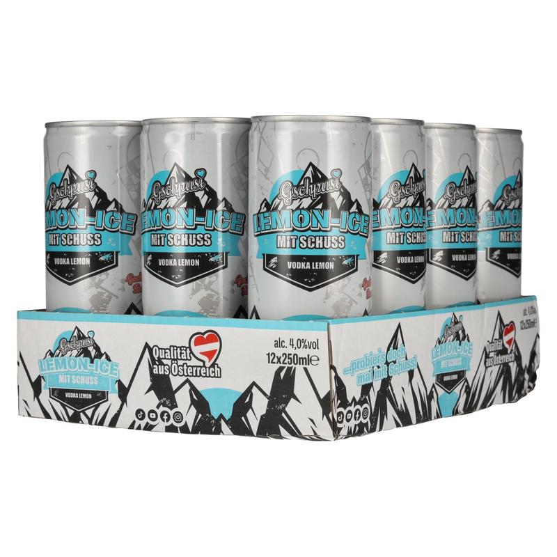 Gschpusi Lemon-Ice with Schuss 4% Vol. 12x0,25l Dosen Pfand