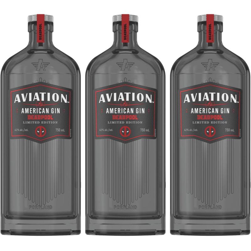 Aviation American Gin Deadpool Limited Edition 3PK
