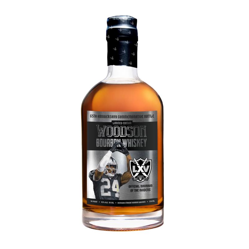 Woodson 65th Anniversary Limited Edition Charles Woodson Raiders Commemorative Kentucky Straight Bourbon 90 Proof