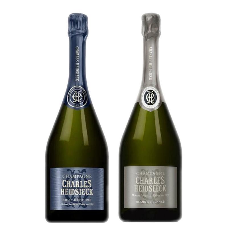 Charles Heidsieck Champagne Brut Reserve & Charles Heidsieck Champagne Sparkling Grand Cru Blanc de Blancs Chardonnay Bundle