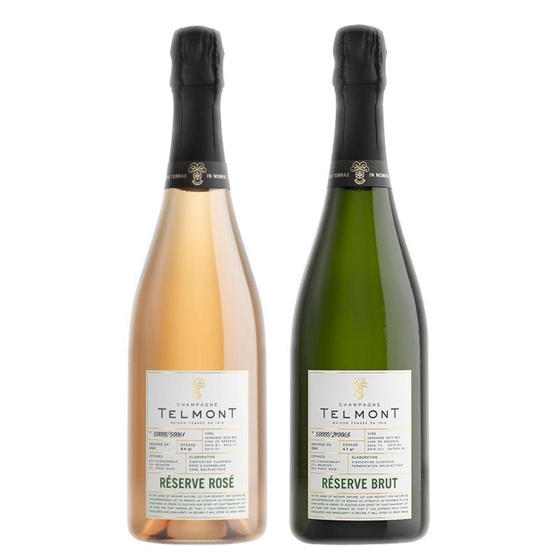 Telmont Champagne Rsv Rose & Telmont Reserve Brut Champagne Bundle