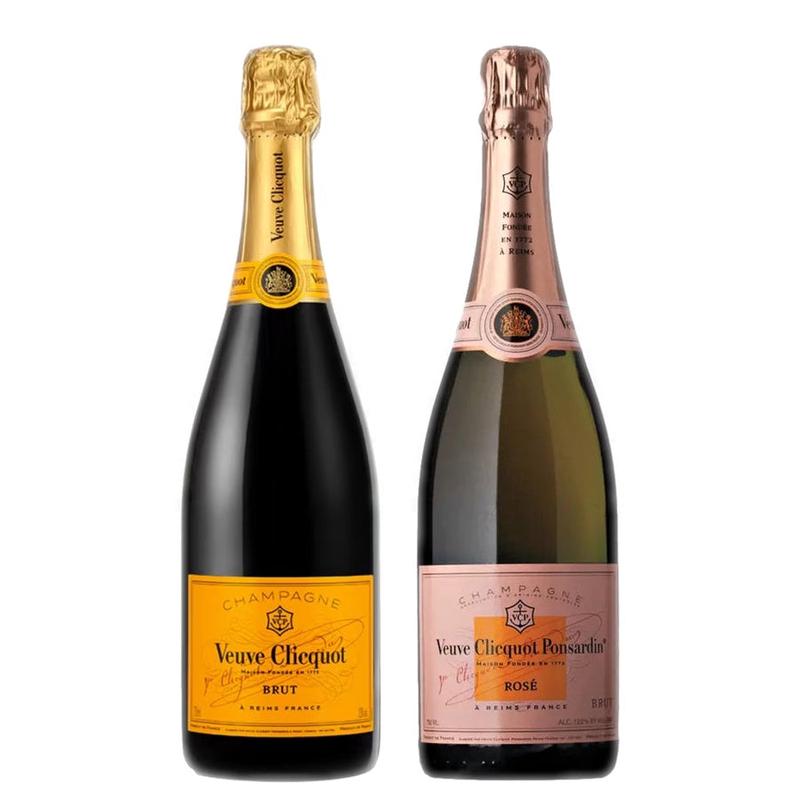 Veuve Clicquot Champagne Brut & Veuve Clicquot Champagne Brut Rose Bundle