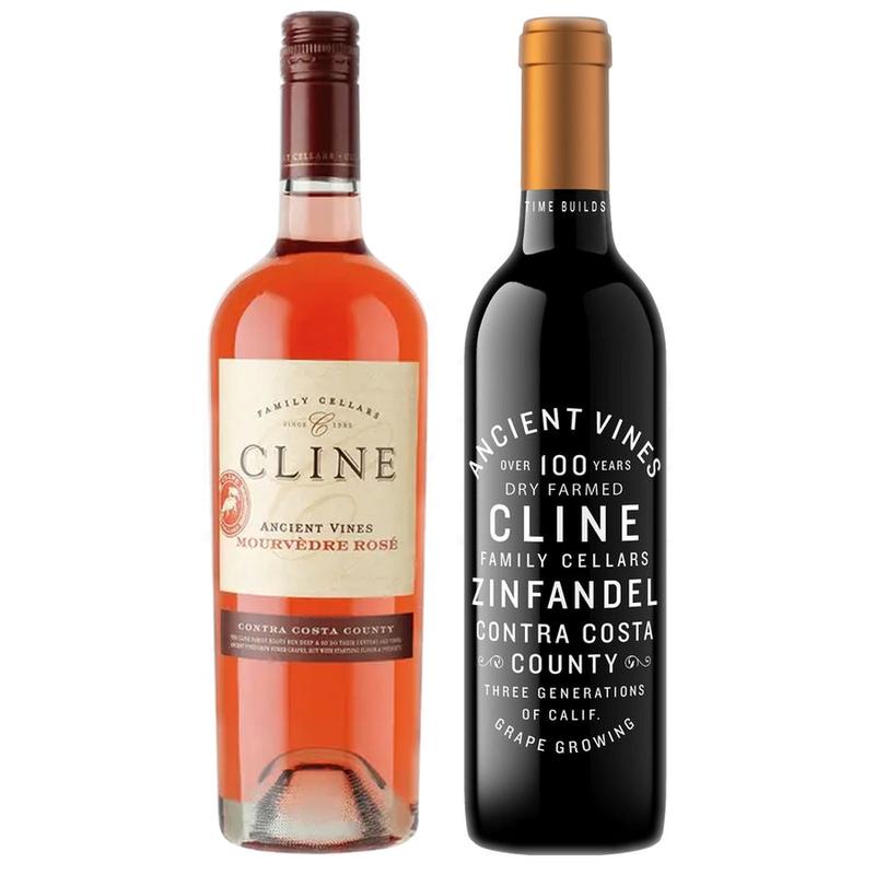 Cline Mourvedre Rose Dry Contra Costa County & Cline Zinfandel Ancient Vines Contra Costa County Bundle