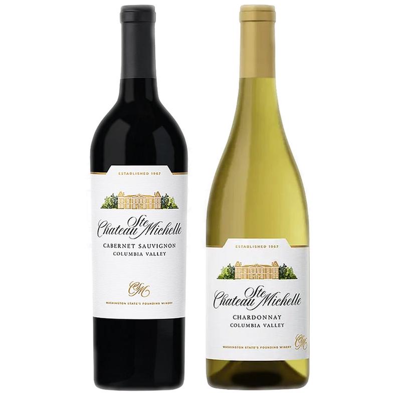 Chateau Ste. Michelle Cabernet Sauvignon Columbia Valley & Chateau Ste. Michelle Chardonnay Columbia Valley Bundle