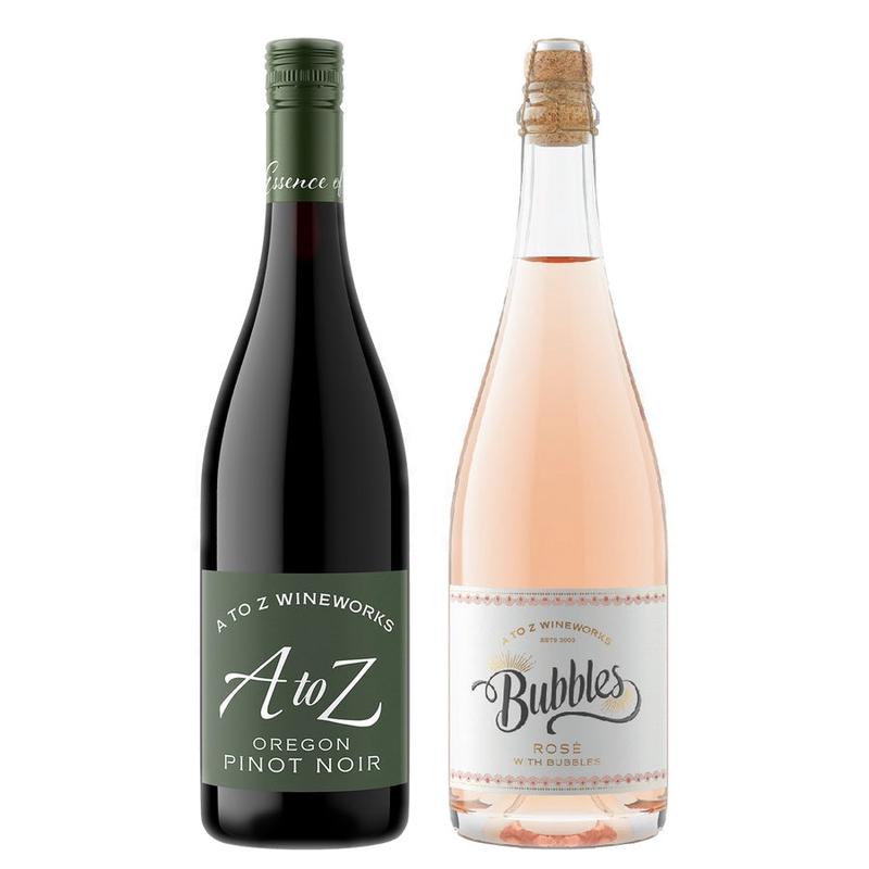 A To Z Wineworks Pinot Noir Oregon & A To Z Wineworks Sparkling Rose Bubbles Oregon Bundle