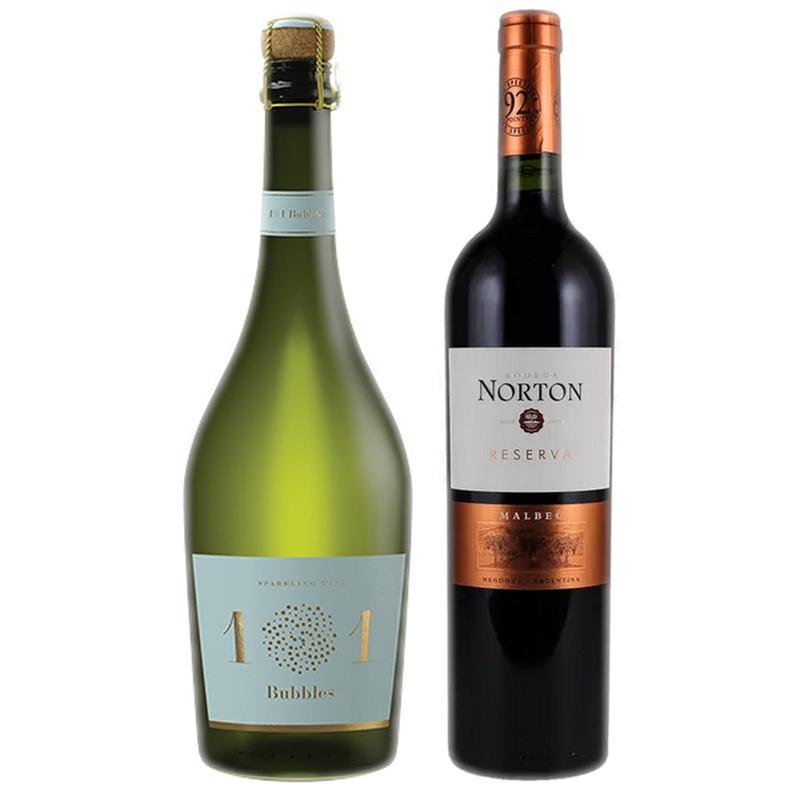 Bodega Norton Norton 101 Bubbles Sparkling Champagne & Bodega Norton Reserve Malbec Bundle