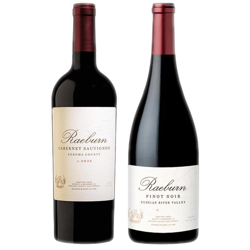 Raeburn Cabernet Sauvignon Sonoma County & Raeburn Pinot Noir Russian River Valle Bundle