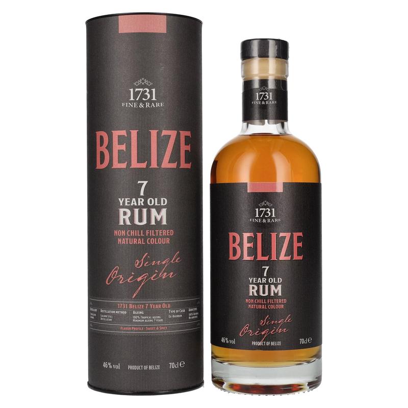 1731 Fine & Rare BELIZE 7 Years Old Single Origin Rum 46% Vol. 0,7l in Giftbox