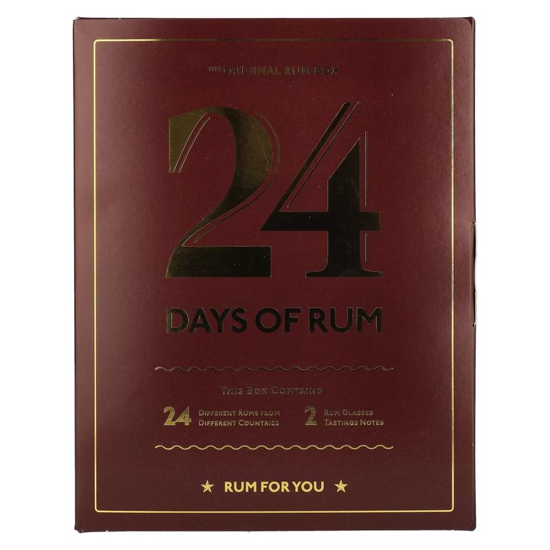1423 S.B.S 24 DAYS OF RUM The Original Rum Box 42,9% Vol. 24x0,02L in Giftbox with 2 Nosing glasses