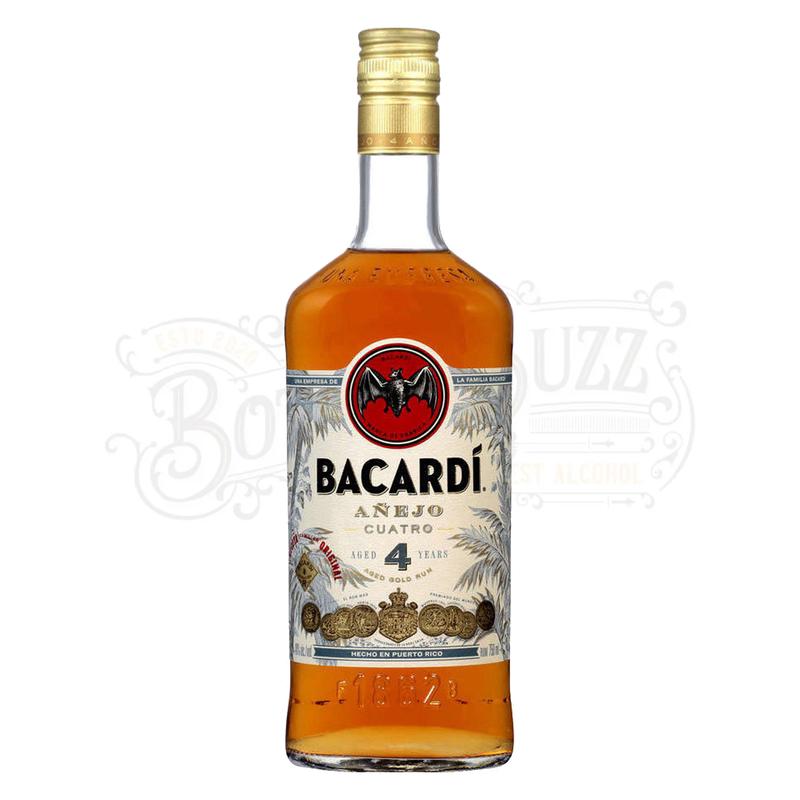 Bacardi Aged Rum Anejo Cuatro 4 Year 1L