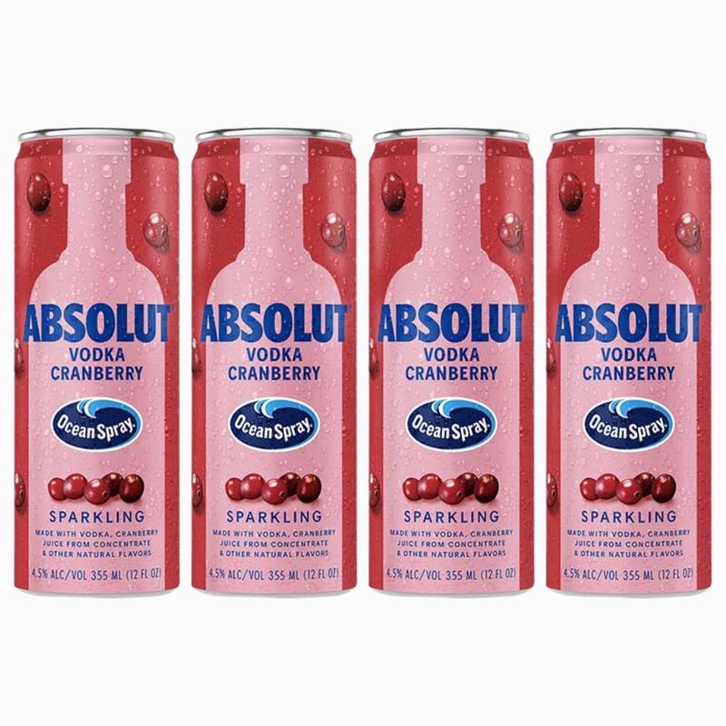 Absolut Ocean Spray Cranberry 4pk