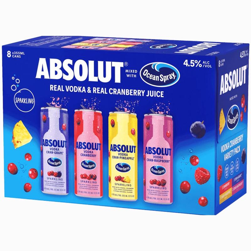Absolut Ocean Spray Variety 8pk