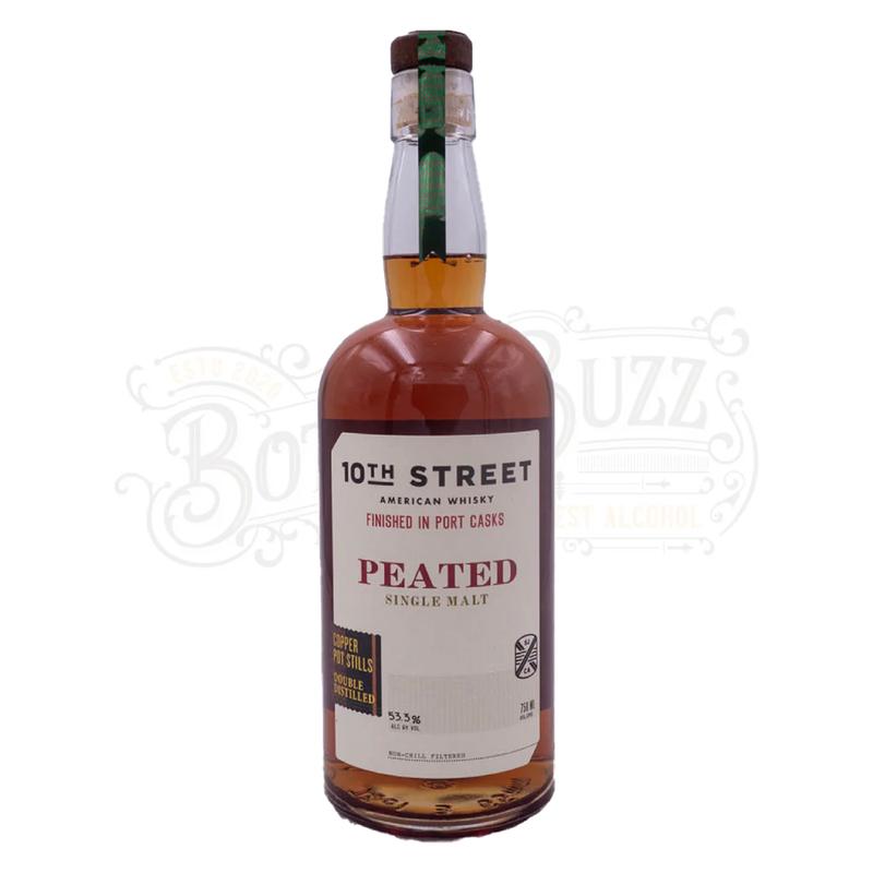 10th Street Single Malt Whiskey Peated Cask Strength Port Casks