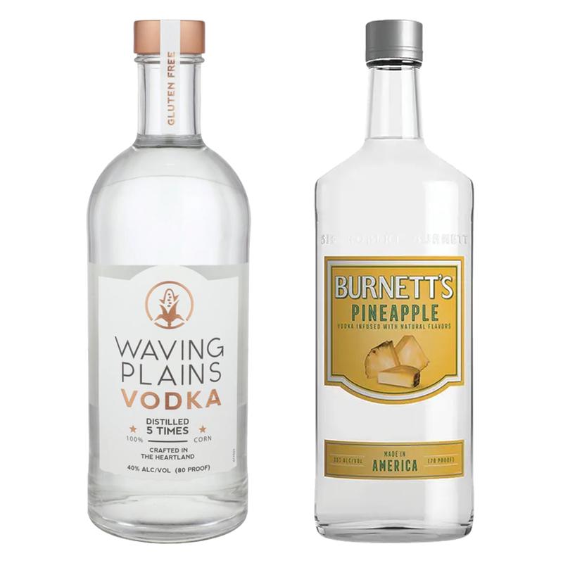 Waving Plains Vodka & Burnett's Pineapple Flavored Vodka Bundle